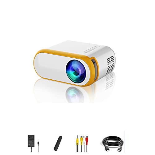 SOTEFE® Mini Proyector 4000 Lumens - LED Proyector Portátil Supporte Full HD 1080P Video Proyector para iPhone/Samsung/Sony/Hauwei Smartphone Compatible con HDMI/USB/Tarjeta SD/AV/TV Box/PS4