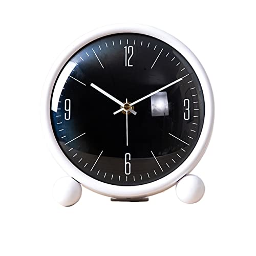 TOMYEUS Reloj de Escritorio Desk Reloj Sala de Estar Reloj Caballero Ornamentos de Escritorio Desktop Simple Wort Small Clock Pendulum Reloj Reloj de Estante