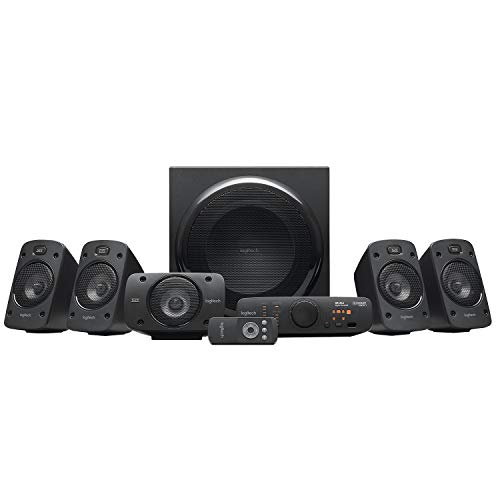 Logitech Z906 5.1 Sistema de Altavoces Sonido Envolvente THX, Certificado Dolby and DTS, 1000 W de Pico, Multi-Dispositivos, Entradas Audio Múltiples, Enchufe UK, PC/PS4/Xbox/TV, Color Negro