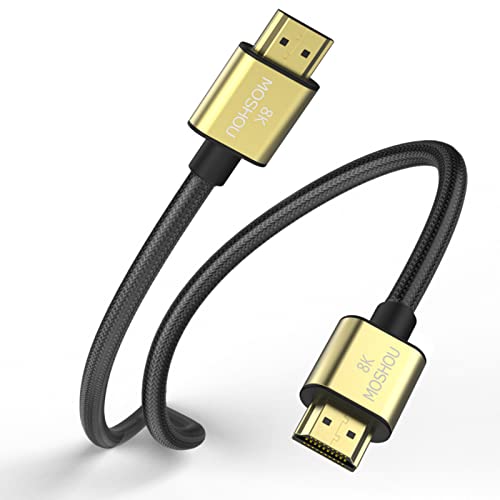Cable HDMI 2.1 HDMI 8K@60Hz 4K@120Hz 4320p Ultra High Speed 48GB/s, Dolby Vision Atmos, eARC, HDR10+ Compatible con Samsung smart tv/PS5/Xbox/HD TV (1 metros)