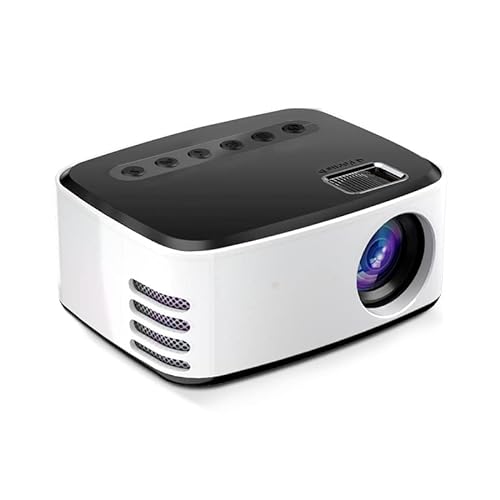 Mini Proyector, Proyector Portátil 1080p Compatible con Full HD, Proyector de Cine en Casa Al Aire Libre para Teléfono Inteligente, Tableta, Computadora Portátil, TV Stick, Regalo para(Blanco)
