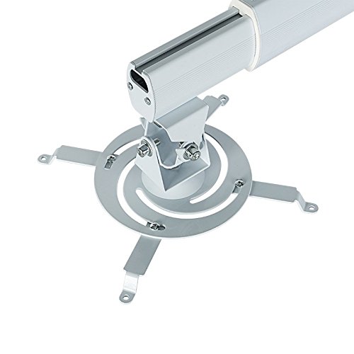 iggual SPP01-M - Soporte Proyector Pared de Color Blanco para Distancia Agujeros de 310 mm MAX hasta 50 Kilos