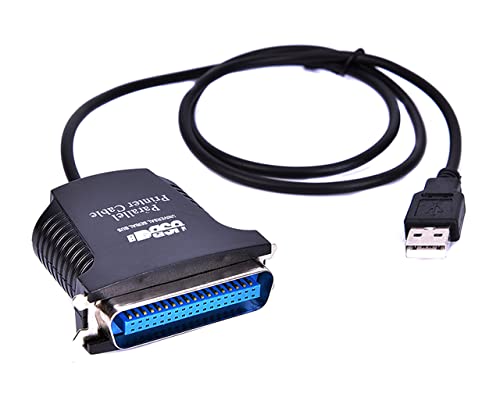 Digital Square- Adaptador Cable Impresora USB Macho a Puerto Paralelo IEEE 1284 36pin 80cm, para Conectar PC y Impresora, para HP Laserjet, para Windows XP / 2000 / ME / 98 / SE y superiores.