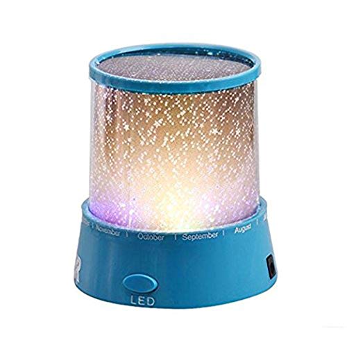 Bireegoo 1 lámpara LED romántica para dormitorio, proyector de estrella, luz nocturna, proyector de cielo estrellado, lámpara de regalo para niños para dormitorio (12,5 x 11 cm)