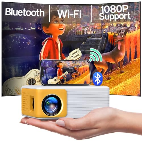 YOTON Mini Proyector Portátil WiFi Bluetooth - Nativo 720P Proyector Soporta Conexión con Móviles, Tablets, Fire Stick, iOS y Android - Ideal para Cine en Casa y Videojuegos