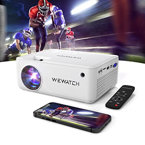 Proyector WiFi Bluetooth, Mini Proyector Portatil, WEWATCH V10 Proyector 8500 Lumens, Compatible con 1080p Full HD, 260