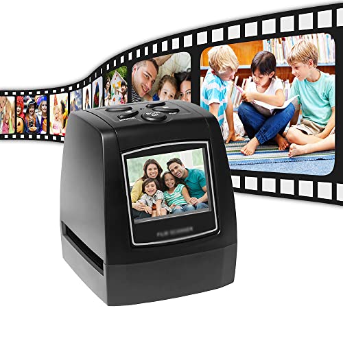 Escáner negativos película, visor diapositivas alta resolución, pantalla LCD 2,4 pulgadas, portátil, duradero, botones múltiples, funcionamiento completo, escáner diapositivas, diapositivas escaneadas