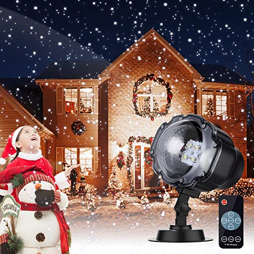 Proyector Navidad LED, Luces de Navidad con Control Remoto Impermeable Prueba de Agua, Conveniente para la Fiesta, de la Navidad, Cumpleaños, Valentín, Decoración Interior y Exterior